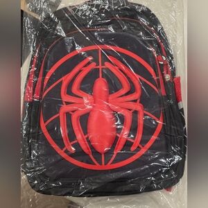 Spiderman Black and Red Spider Design Kid's Backpack